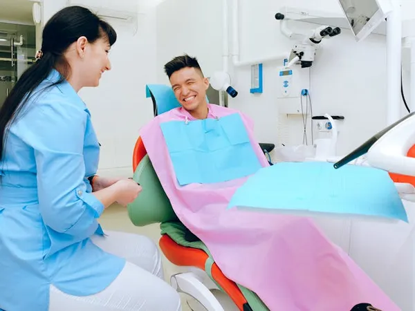 Happy patient during a visit